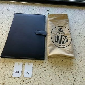 Vintage Mark Cross Black Leather Portfolio 6972
